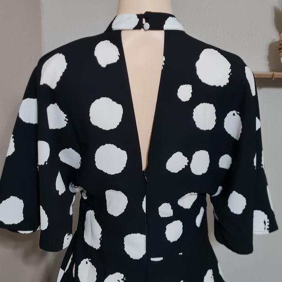 Truth & Fable Womens Keyhole Black/White Maxi Dress Sz S Side Slit Evening - Picture 11 of 16